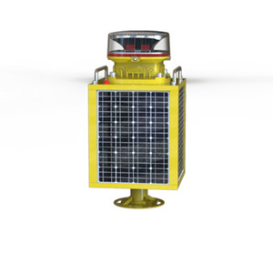 Lumière d'obstruction LED à intensité moyenne L-864 FAA, rouge clignotante, alimentée par énergie solaire, synchronisation GPS, lumière d'avertissement d'obstacle pour bâtiments, IP65 - Product Image 1