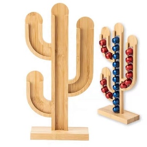Organisateur de support de <span class=keywords><strong>dosette</strong></span> de café Cactus créatif Support en bambou Décoration de table de café Cactus Présentoir de stockage de capsules de café - Product Image 1