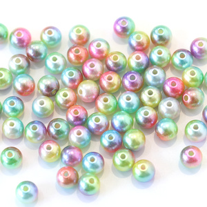 Oleeya Nhà Máy Giá 3Mm-12Mm Nhiều Màu Giả Ngọc Trai Nhựa ABS Vòng Loose Hạt Không Có Lỗ Cho Đám Cưới Cô Dâu Ăn Mặc - Product Image 4