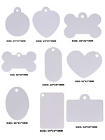 Etiquette de chien en aluminium double face, pendentif en os blanc à sublimation thermique, étiquette de chien de compagnie