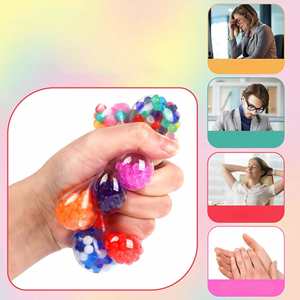 TPR Easter Venting Water - Bead Eggs, Squeeze - and - Play Soft Gel Adult Squeezing Balls, Grape - Style Decompression Toys - Product Image 3