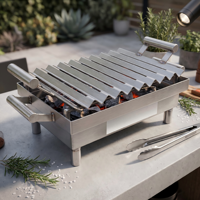 Barbecue portable au charbon de bois pour fêtes en plein air, pliable et compact, idéal pour le camping, la plage, le parc et le jardin
