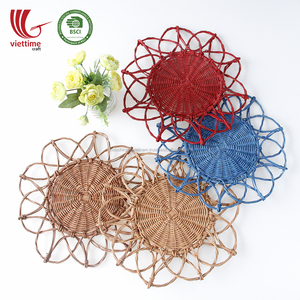 Mantel Individual de ratán Natural, colorido, superventas, hecho a mano en Vietnam - Product Image 1