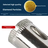 Tête d'ouverture de trou pour verre à tige hexagonale en carbure, poinçon diamanté multifonction pour carrelage et foret à maçonnerie, diamètre de la tige de 6 à 200 mm