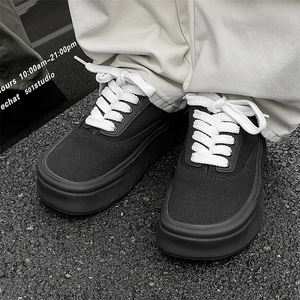 Zapatillas deportivas casuales transpirables de verano 2026, nuevo estilo, para parejas, versátiles, con suela gruesa, de lona, a la moda. - Product Image 3