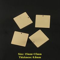 Reines 14K Goldfilled Quadratisches Blanko-Blatt-Anhänger-Charm für Permanent-Schmuck DIY Zubehör Großhandel GP