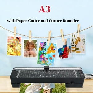 Laminateur A3 3 en 1 QH399 avec coupe-papier intégré, laminateur à chaud haute vitesse avec chauffe rapide pour <span class=keywords><strong>documents</strong></span> scolaires et domestiques - Product Image 1
