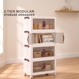 Organizador de Juguetes y Ropa para Niños, Multifuncional, Plegable, de Plástico Moldeado por Inyección, Armario de Almacenamiento para Sala de Estar - Product Image 2