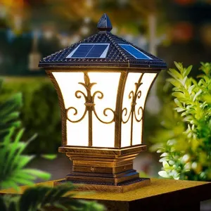 Solar Pillar Lâmpada Impermeável Quintal Cerca Pillar Luz LED Alumínio Jardim Villa Gate Outdoor DC 12V 80 IP65 JM-20-50 110