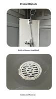 Cabine de douche mobile en plastique robuste, portable, pour l'extérieur, avec un design moderne pour une utilisation en salle de bain, installation rapide