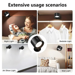 Lámpara de Pared Inalámbrica Recargable para Interiores con Control Táctil y Remoto, Aplique de Pared LED Inalámbrico con Batería y Carga USB - Product Image 6