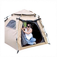 Tente de camping d'extérieur pliable et repliable en un clic, tente de camping à double porte, tente portable en Oxford, ensemble de tente de camping