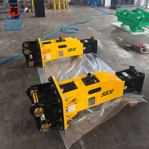 Martillo Hidráulico Rompedor de Rocas Guchuan SB30 para Miniexcavadora, con Motor Central para Industrias de Construcción y Minería, para Romper Rocas y Piedras de 0.5-7 cm - Product Image 3