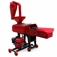 Broyeur de paille à moteur diesel haute puissance à angle acuté 7000W 5.5kW Capacité 500kg Machine agricole automatique