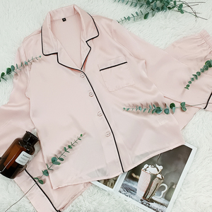 2024 nuevos conjuntos de pijama para mujer de seda, conjuntos de pijama de seda auténtica respetuosos con el medio ambiente al por mayor - Product Image 4