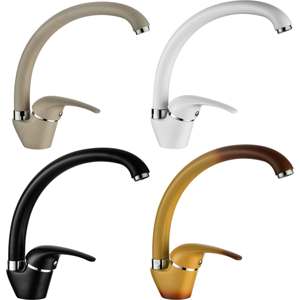 Mélangeur d'évier en granit à levier unique Outil de tournage à bec haut-AMERICA - Product Image 1