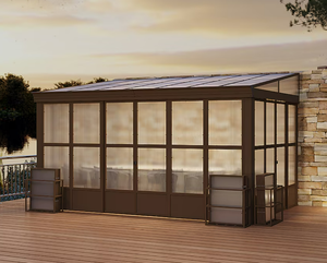 ห้องอลูมิเนียมไม้กันแดดแบบพกพาพร้อมกระจกนิรภัยสำหรับโรงแรมและวิลล่าปรับแต่งได้ทันสมัยปรับแต่งได้กันน้ำได้ทุกฤดู - Product Image 6