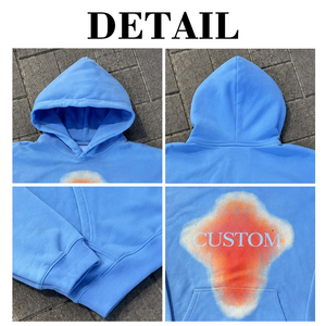 Sudadera con Capucha Personalizada con Logotipo Bordado e Impresión DTG, Lavado Ácido, Corte Holgado, Felpa Gruesa, 100% Algodón para Hombre - Product Image 6