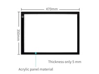Vente directe d'usine, planche lumineuse à dessin LED A3, boîte à lumière en acrylique, tablette lumineuse, planche à dessin, planche d'écriture translucide