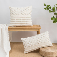Housse de coussin décorative en toile de coton moderne HY7 pour la décoration de la maison, canapé