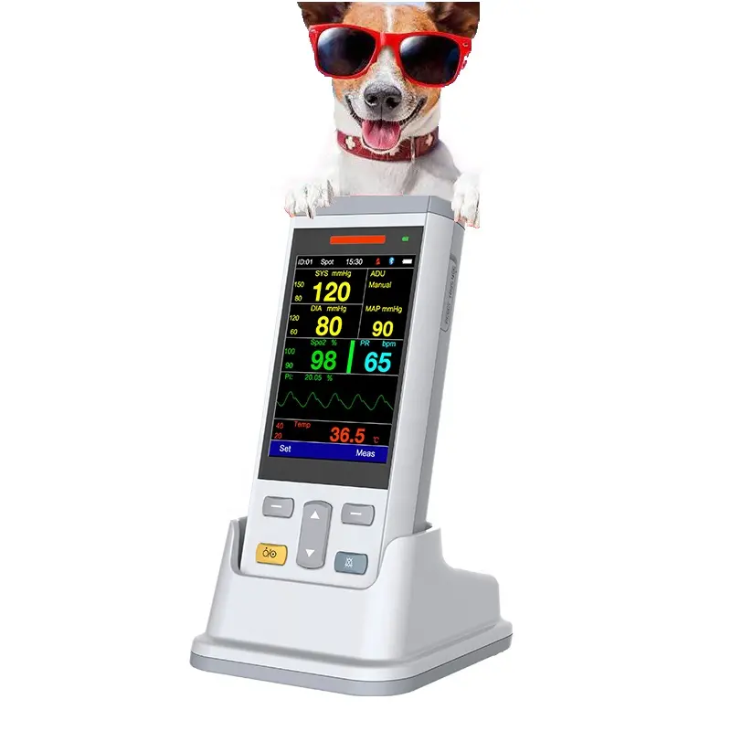 PC100V el veteriner araçları evcil hayvan kullanımı kan basıncı monitörü yaşamsal belirtiler izleme cihazı anestezi monitörü