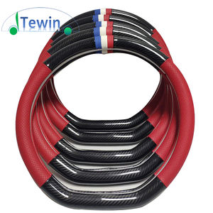 Cubierta de <span class=keywords><strong>volante</strong></span> de coche de fibra de carbono, cuero, <span class=keywords><strong>tipo</strong></span> <span class=keywords><strong>D</strong></span> cut, fábrica - Product Image 2