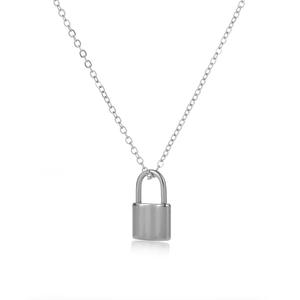 Serrure Pendentif Collier Gothique Charmes Cadenas Collier Déclaration Longue Chaîne Ras Du <span class=keywords><strong>Cou</strong></span> En Acier Inoxydable Bijoux Homme - Product Image 2