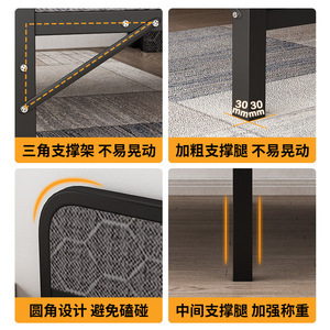 <b>Folding</b> Metal <b>Bed</b> <b>Single</b> Size Box Spring Frame Minimalist Design Foldable For Home Rental Use Adult Children Elderly - Product Image 3