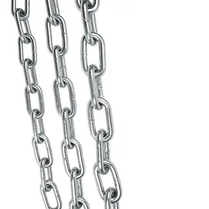 M3 - M12 Din763 Din766 Stainless Steel Long Link Chain Welded Short Link Steel Chain For Outdoor Use