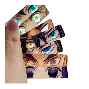 New Design Plastic Transparent Rectangle Keychain with Digital Printing