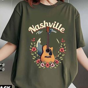 Camiseta de Manga Corta con Estampado Digital Personalizado de America European Nashville Elements, Tejido de Tela Tejida con Patrón - Product Image 4