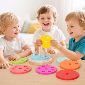 <span class=keywords><strong>Jeu</strong></span> d'empilage éducatif STEM en bois : Puzzle <span class=keywords><strong>de</strong></span> construction, tri <span class=keywords><strong>de</strong></span> <span class=keywords><strong>formes</strong></span> et <span class=keywords><strong>de</strong></span> couleurs, <span class=keywords><strong>jeu</strong></span> d'activité - Product Image 5