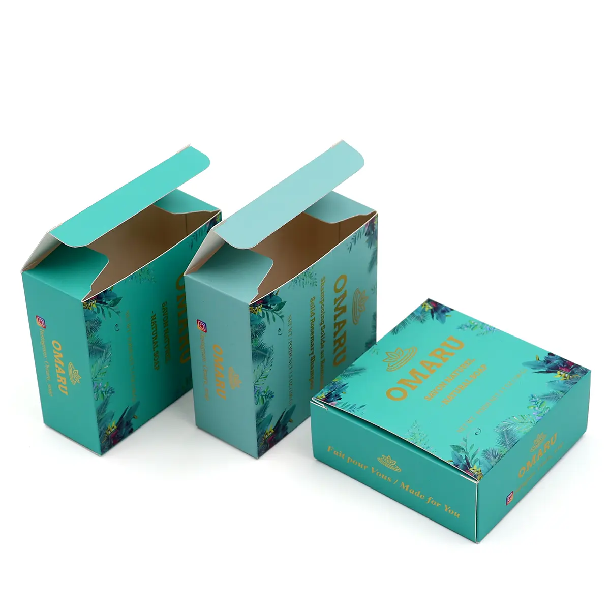 hand made soap packing box custom printing square box packaging for soap