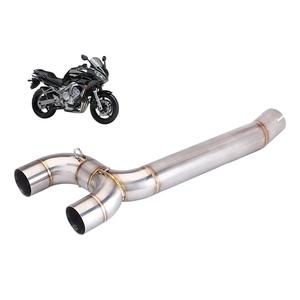 Tuyau d'échappement intermédiaire FZ6 <span class=keywords><strong>FZ6N</strong></span> FZ6S pour <span class=keywords><strong>Yamaha</strong></span> <span class=keywords><strong>FZ6N</strong></span> S 2004-2009 avec fixation arrière, kit d'échappement personnalisé - Product Image 2