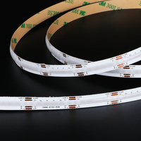 Bande lumineuse COB RVB couleur pleine 672D 24V 12W/M10mm, circuit imprimé découpable à 3,125 cm, lumière ambiante flexible à changement de couleur
