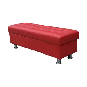 Rote Farbe ausgefallene Holzrahmen Hocker Bank Sofa