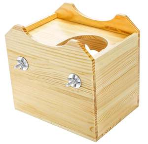 Casetta in Legno Personalizzata per Cincillà, Rifugio Naturale per Piccoli Animali, Tana per Scoiattoli e Petauri dello Zucchero in Gabbia, Habitat in Legno per Criceti - Product Image 4