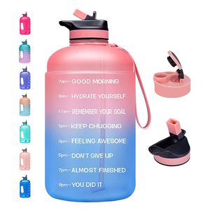 Bouteille d'eau Tritan grande taille, de qualité alimentaire dégradé de couleur, 1 tonne d'eau avec 2 couvercles - Product Image 5