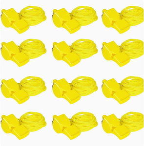 Naisfei <span class=keywords><strong>Set</strong></span> di 12 Fischietti Sportivi Professionali Verdi con Cordino - Fischietto Impermeabile in ABS Senza Sfera Sonora per <span class=keywords><strong>Allenatori</strong></span> e Arbitri - Product Image 3