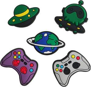 Pvc Schoenenbedels Voor Tieners Sportspelden Met Basketbalvoetbal Honkbal Videogame Astronaut-Thema 'S - Product Image 3