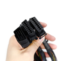 Cable Adaptador Divisor en Y OBD2 de 16 Pines para Herramienta de Diagnóstico de Vehículos, Escáner OBD2, Bypass SGW, Comunicación ECU J1962