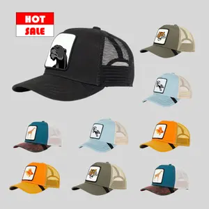 KIMTEX Großhandel personal isierte benutzer definierte Logo Tier Cartoon Mesh gestickte Trucker Hat Cap