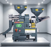 Machine industrielle combinée de décorticage du riz et du maïs 300 kg/h avec élévateur et épierreur pour usine