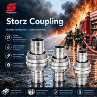 Raccord Storz en alliage d'aluminium 1-6 pouces, raccord rapide pour tuyau d'incendie, type allemand, connecteur anodisé
