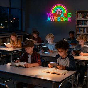 You Are Awesome Letreros Neon LED dimmable USB powered ambient <b>light</b> store <b>window</b> decoration <b>light</b> street indicator <b>light</b> 5v - Product Image 3