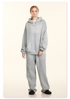 Nueva tendencia Acid Wash Hoodie Set Sun Faded Vintage Men's Sweatpants Hoodie Set Drop Shoulder Blank High Quality Hoodie Set