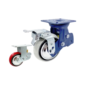 ล้อประตูแบบยืดหยุ่นสูง <span class=keywords><strong>4</strong></span> "<span class=keywords><strong>5</strong></span>" 6 "8" แบบคู่ เงียบพิเศษ พร้อมโช้คอัพสปริงคู่ - Product Image 1