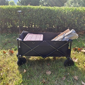 Meilleure vente de wagon de camping pliable de grande capacité <span class=keywords><strong>prix</strong></span> bas d'usine direct d'usine chariot de jardin commercial en acier quatre roues OEM - Product Image 1