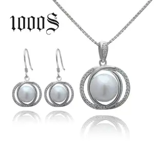 Модные ювелирные изделия из серебра 925 пробы с пресноводным жемчугом, ожерелья с подвеской-цепочкой
