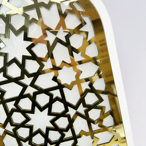Ornamento Islamico in Acrilico Dorato e <span class=keywords><strong>Legno</strong></span> 63x30x3cm, Insegna per Moschea, Decorazione per Casa Musulmana - Product Image 4